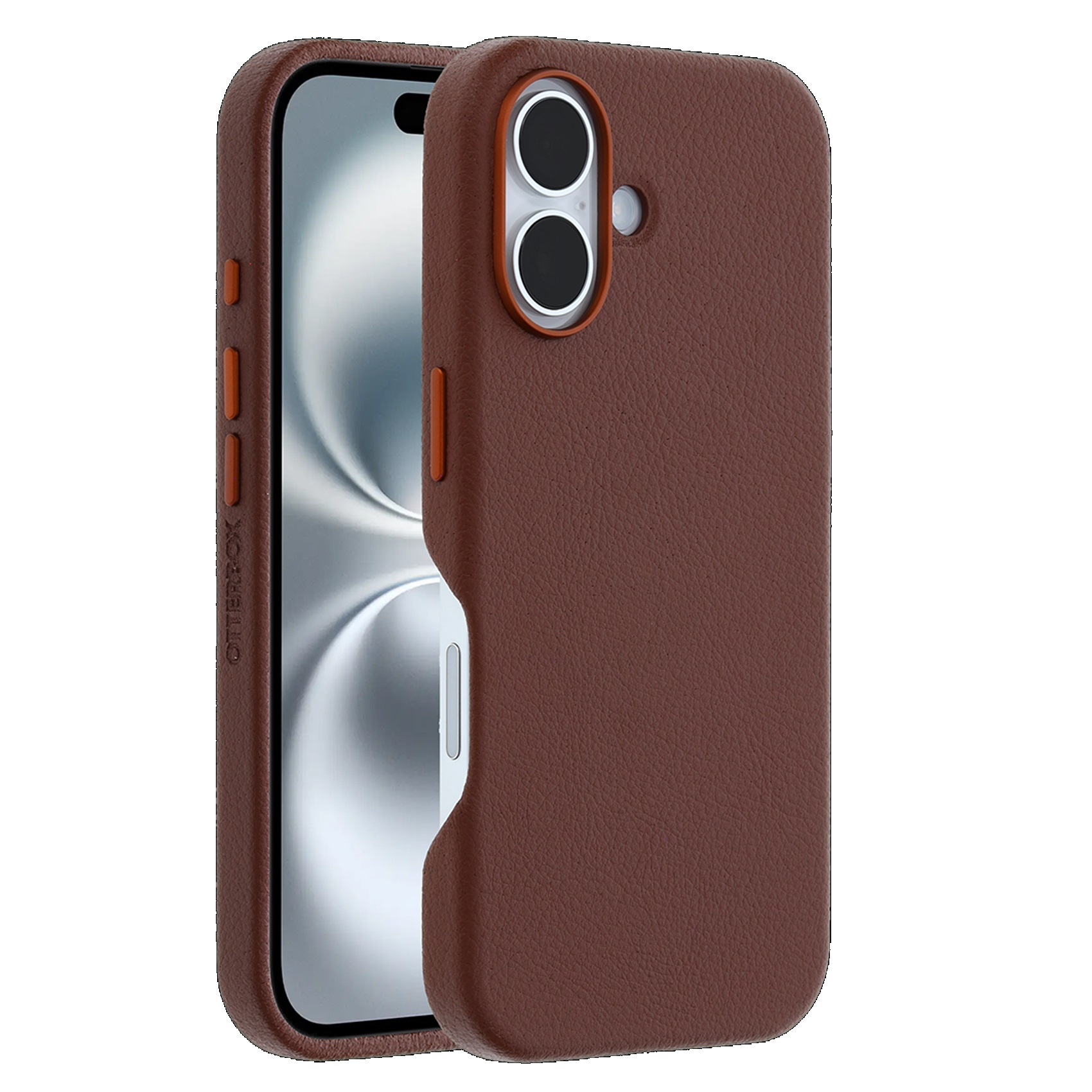 OtterBox Symmetry MagSafe Cactus Leather Case for Apple iPhone 16 (6.1") - Brown, DROP+ Military Standard, Pocket-friendly, 7 Years Warranty