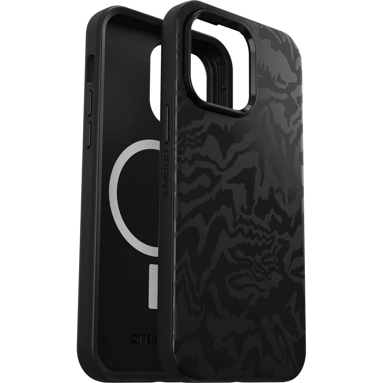 OtterBox Symmetry MagSafe Case for iPhone 14 Pro Max – Ultra-Sleek Drop+ 3X Military Standard Protection, Antimicrobial, Rebel Black