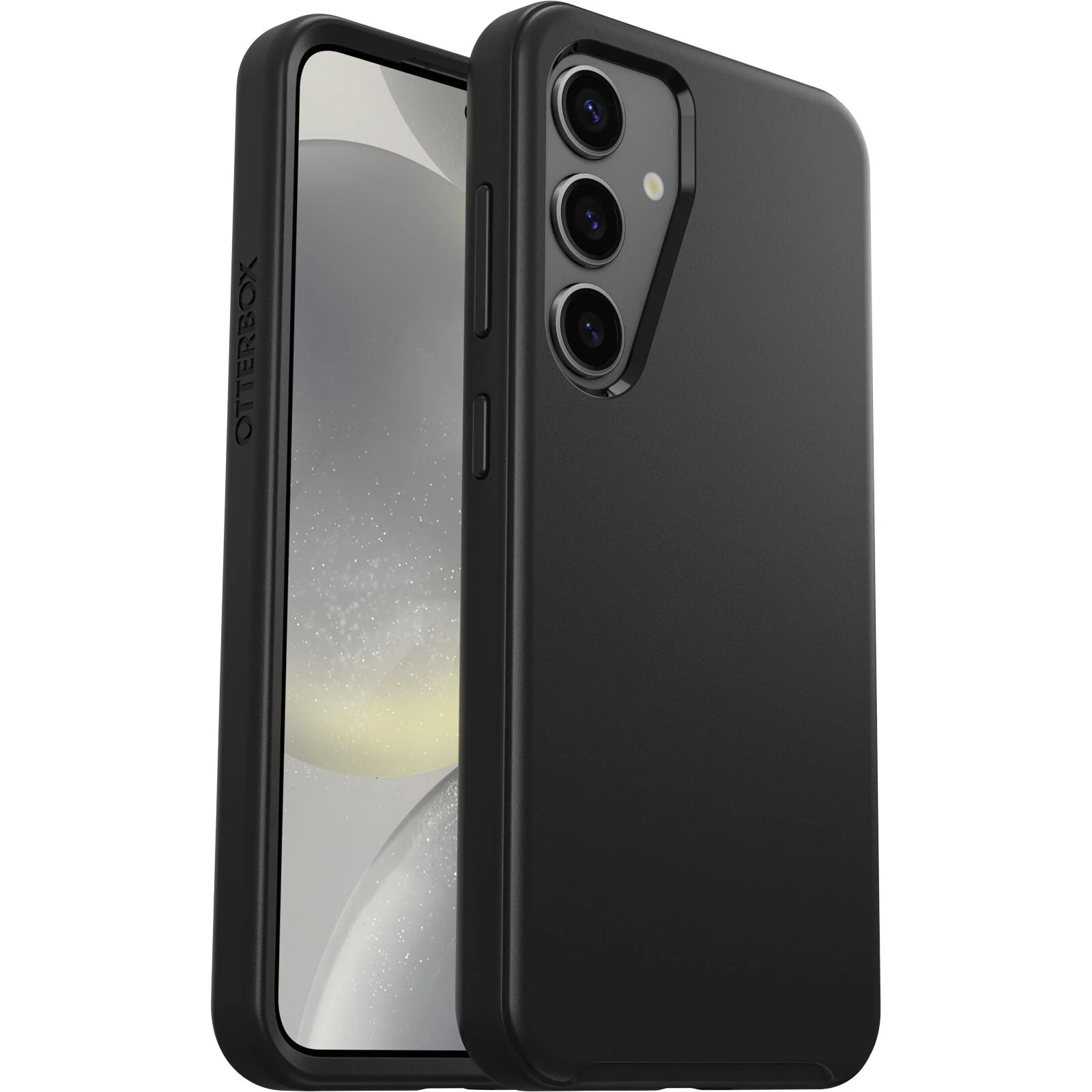 OtterBox Symmetry Series Black Case for Samsung Galaxy S24 5G (6.2") with DROP+ Military Grade Protection, Antimicrobial, Raised Edges & 7 Year Warranty