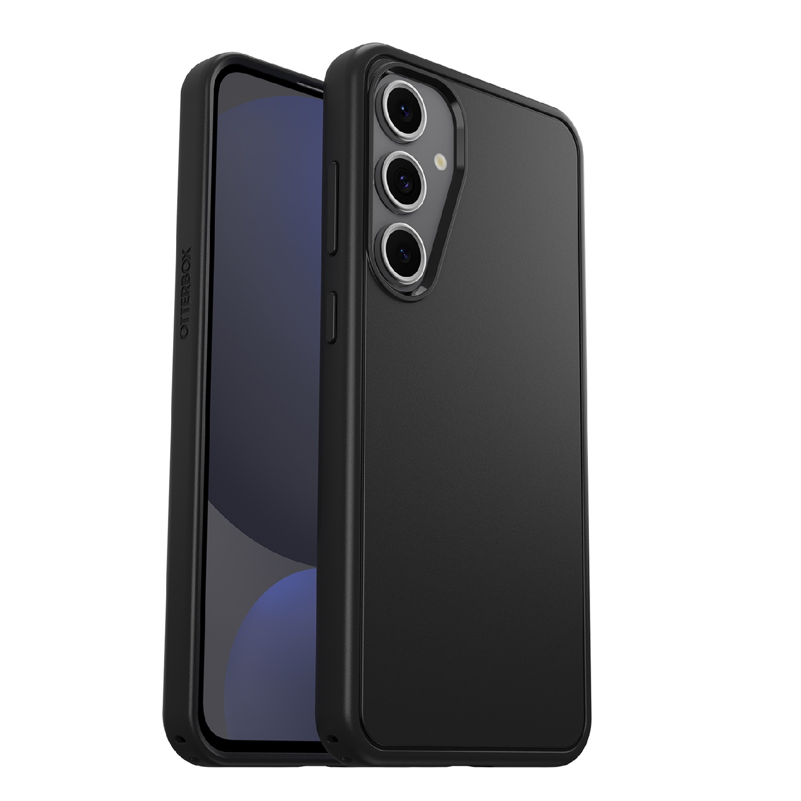 OtterBox Symmetry Series Black Slim Protective Case for Samsung Galaxy S24 FE 5G (6.7") - DROP+ Military Standard, Antimicrobial, Raised Edges