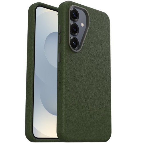 OtterBox Symmetry Series Cactus Leather Case for Samsung Galaxy S25 5G (6.2') - Durable Eco-Friendly Drop+ Protection, Cactus Grove Green