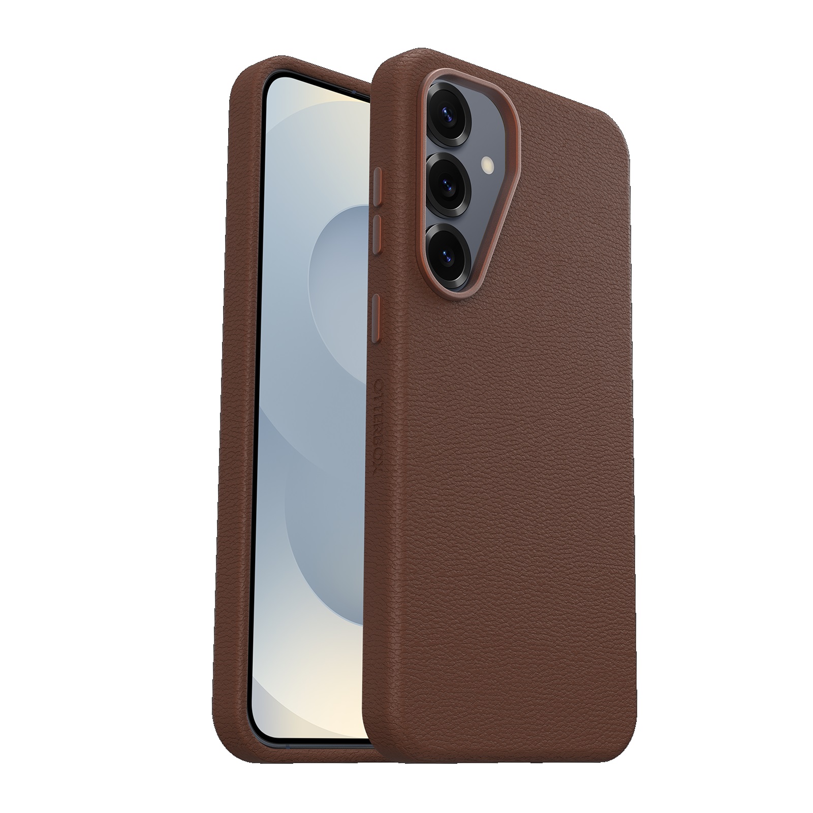 OtterBox Symmetry Series Cactus Leather Case for Samsung Galaxy S25 5G 6.2" - Rich Adobe Brown, DROP+ Military Grade Protection, 7 Year Warranty