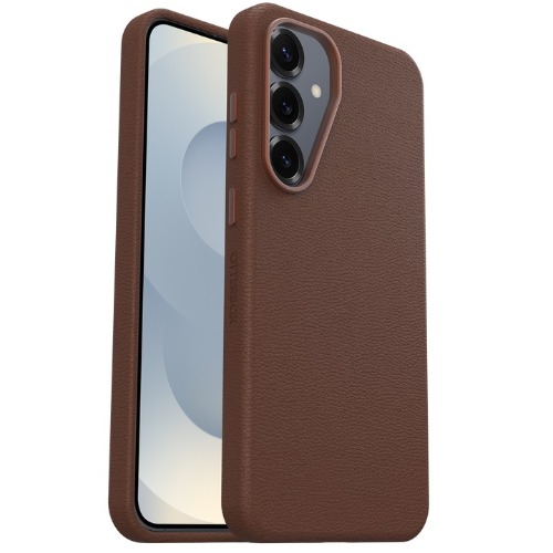 OtterBox Symmetry Series Cactus Leather Case for Samsung Galaxy S25+ 5G (6.7") - Rich Adobe Brown, DROP+ 3X Military Standard Protection, Slim Pocket-Friendly Design