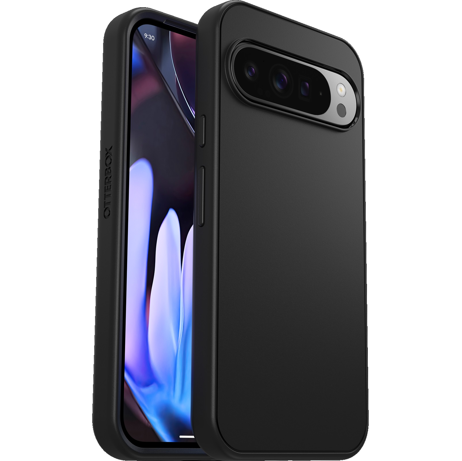 OtterBox Symmetry Series Case for Google Pixel 9 Pro XL - Slim, DROP+ Military Grade Protection, Raised Edges, Black (77-95649)