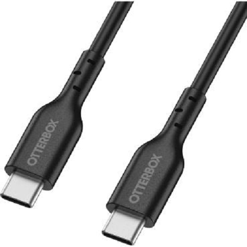 OtterBox USB-C to USB-C Fast Charge Cable 1M (78-81356) – 60W PD, 3A, USB 2.0, Durable Black Charging & Data Cable Compatible with Apple, Samsung, Google