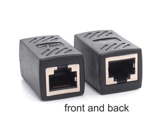 Oxhorn RJ45 Ethernet Inline Coupler - Female to Female 8P8C Gold Plated Connections for Cat5/Cat5e/Cat6 Cable Extension