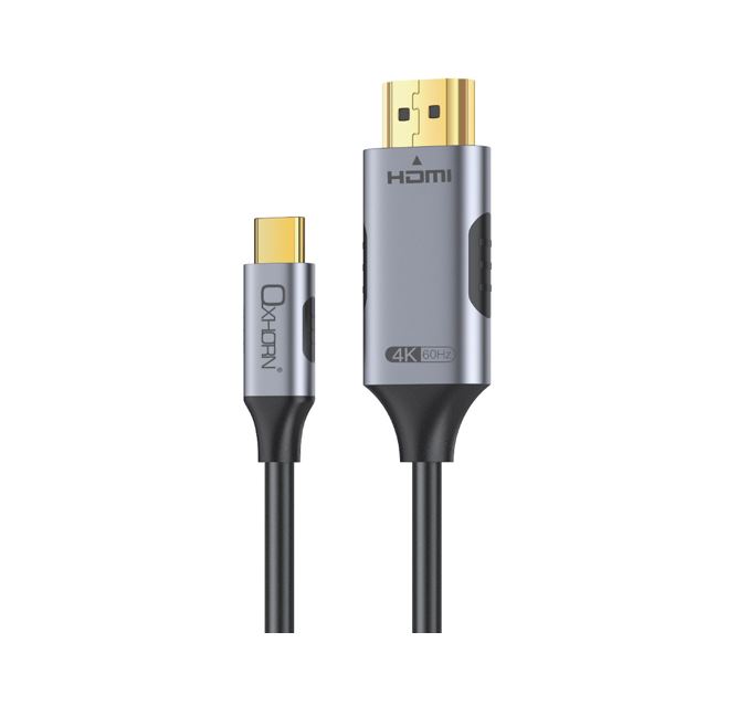 Oxhorn USB C to HDMI 2.0 Cable 3m 4K@60Hz with Aluminum Plugs, HDCP 1.4/2.2, Thunderbolt 3/4 Compatible for Windows, Mac, Chromebooks