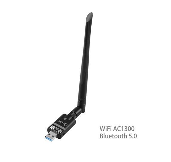 Oxhorn UW-1300B USB Wireless + Bluetooth Combo Adapter Dual Band AC1300 802.11ac USB 3.0 Bluetooth 5.0 Compatible with Windows 11/10/8/7 and Mac