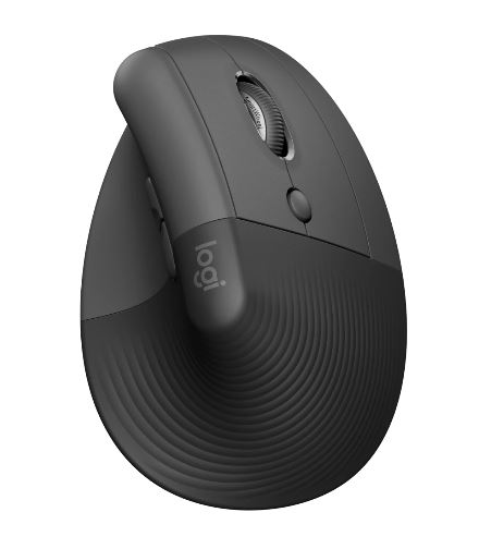 Logitech ERGO LIFT Graphite Wireless Vertical Ergonomic Mouse 1000 DPI with Logi Bolt USB Receiver and 1-Year Warranty