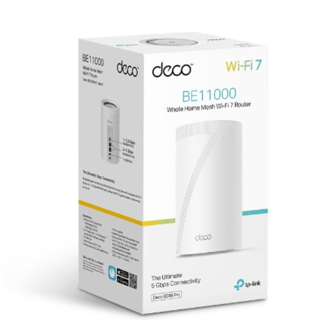 TP-Link Deco BE65 Pro Whole Home Mesh WiFi 7 System - Tri-Band 11Gbps Wireless with Multi-Gigabit Ports & HomeShield Security