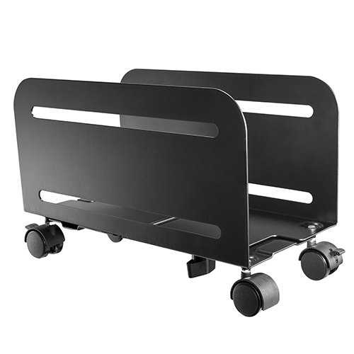 Brateck Mobile ATX Case Stand with Adjustable Width 119-209mm, Heavy-Duty Steel, 10kg Capacity, Lockable Wheels