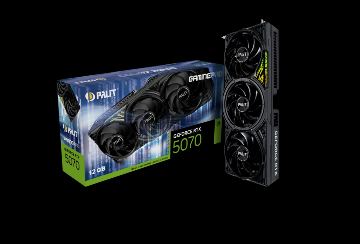 Palit GeForce RTX 5070 GamingPro 12GB GDDR7 192-bit PCIe 5.0 Graphics Card with 3 DisplayPorts & HDMI 2.1b
