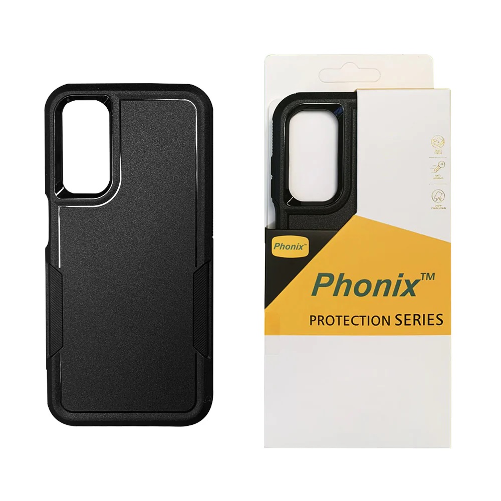 Phonix Armor Light Case for Samsung Galaxy A15 5G (6.5") - Durable Black, No-Slip Grip, Dual-Layer Protection, 3-Year Warranty