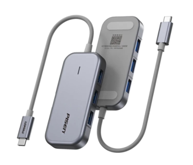 Pisen 11-in-1 USB-C Multiport Hub Docking Station with 4x USB-A, 100W PD, 4K HDMI, VGA, RJ-45 Ethernet, SD & TF Card Readers, 3.5mm Audio