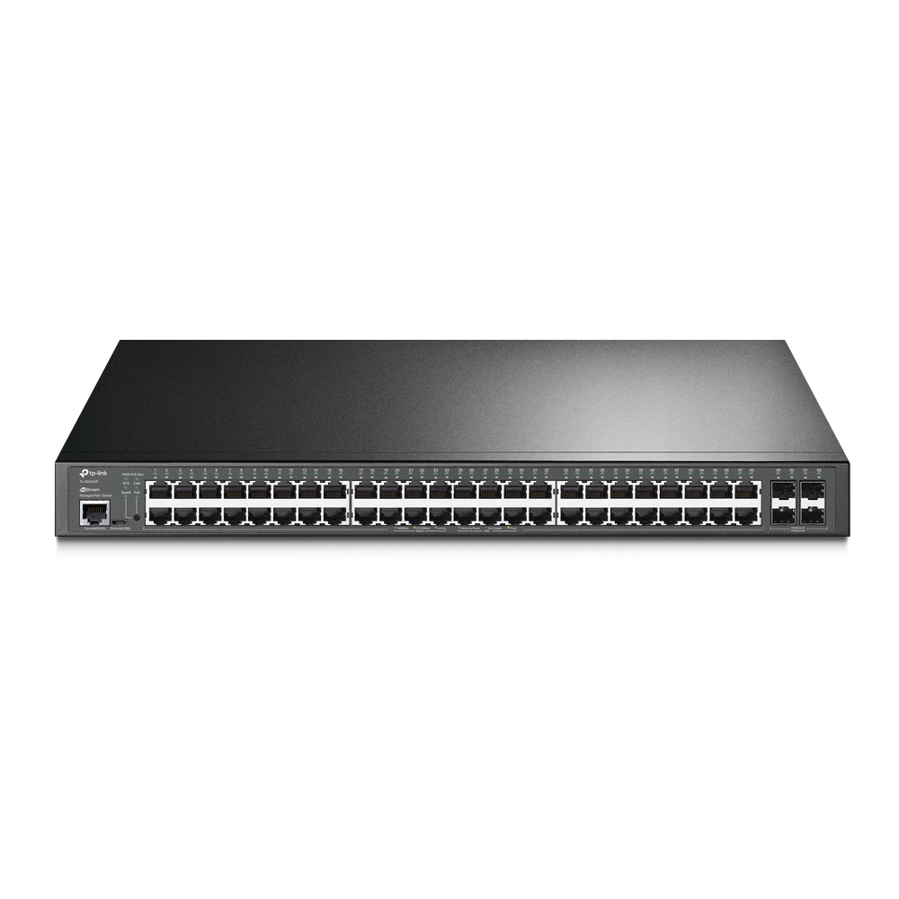 TP-Link SG3452P JetStream 52-Port Gigabit L2+ Managed Switch with 48-Port PoE+ 384W Budget, Omada SDN Integration, Static Routing & VLAN