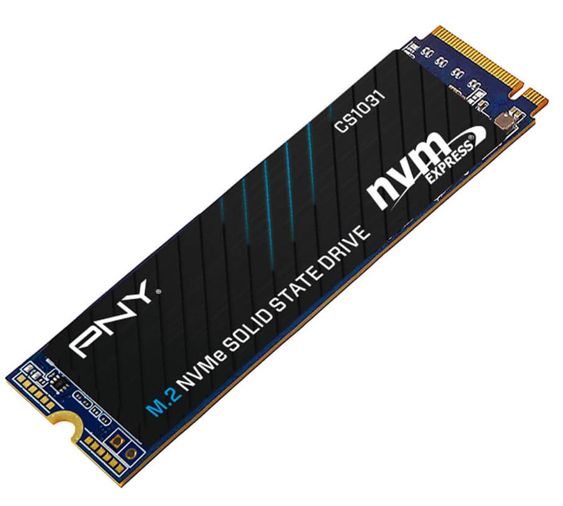 PNY CS1031 256GB M.2 2280 NVMe PCIe Gen3x4 SSD - 1700MB/s Read, 1100MB/s Write, 150TBW, 5-Year Warranty
