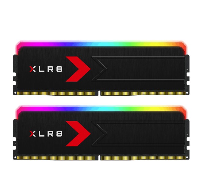 PNY Mako Black 32GB (2x16GB) DDR5 6000MHz CL30 RGB Gaming Memory Kit with Aluminum Heat Spreader