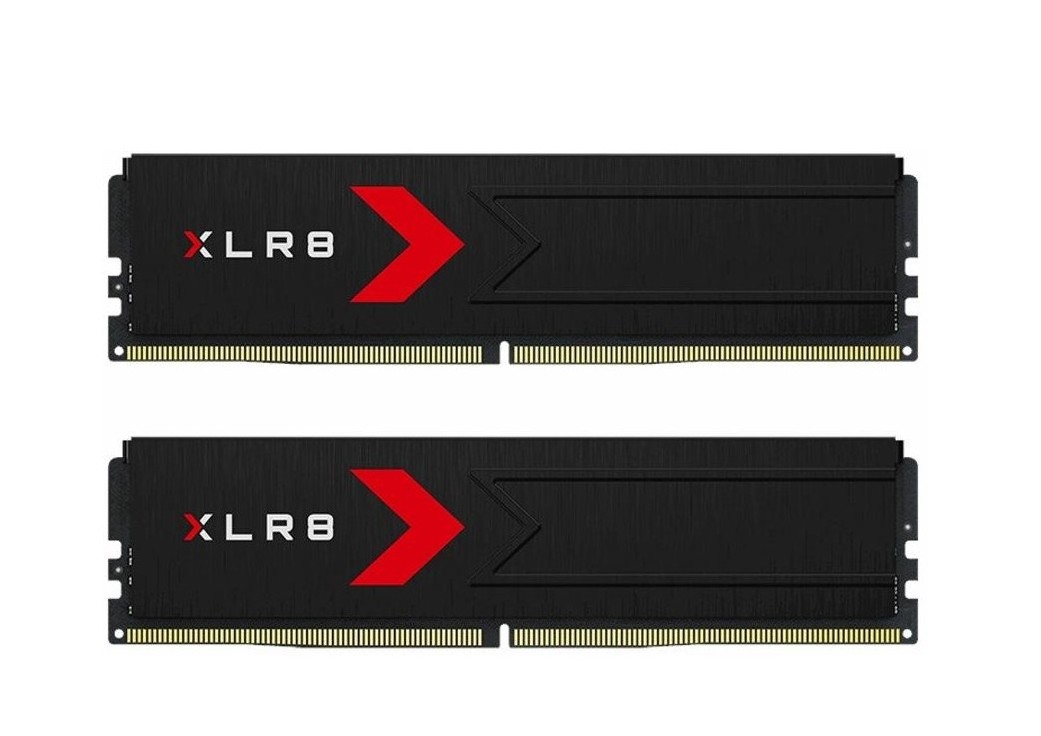 PNY MAKO RGB DDR5 6000 32GB (2x16GB) UDIMM Memory Kit - High Performance DDR5-6000, CL30, Single-Sided, 1.35V, Black Heat Spreader with RGB Lighting