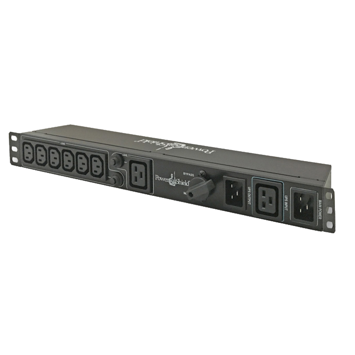 PowerShield 3kVA 1U Rackmount Maintenance Bypass Switch with Hot Swap PDU, 15Amp Input, IEC C13 & C19 Outlets, UPS Compatible