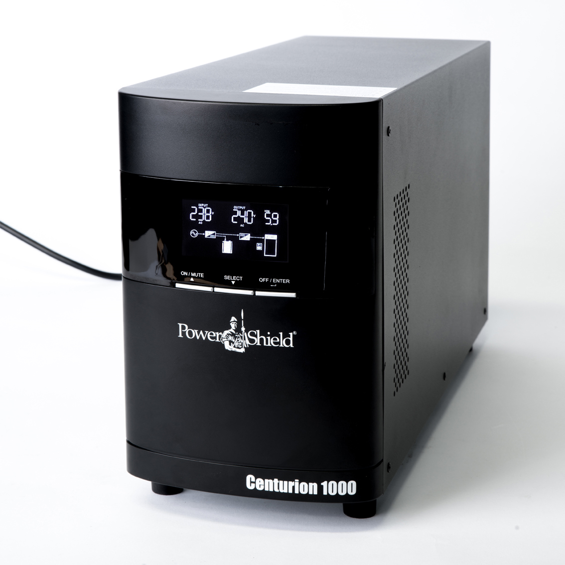 PowerShield Centurion Tower UPS 1000VA/900W True Online Double Conversion with Hot-Swappable Batteries, 2 AUS Sockets, 2-Year Warranty