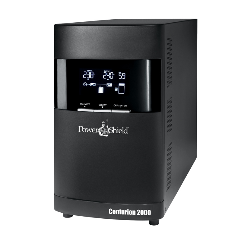 PowerShield Centurion Tower UPS 2000VA/1800W True Online Double Conversion with Hot-Swappable Batteries & 4 AUS Sockets