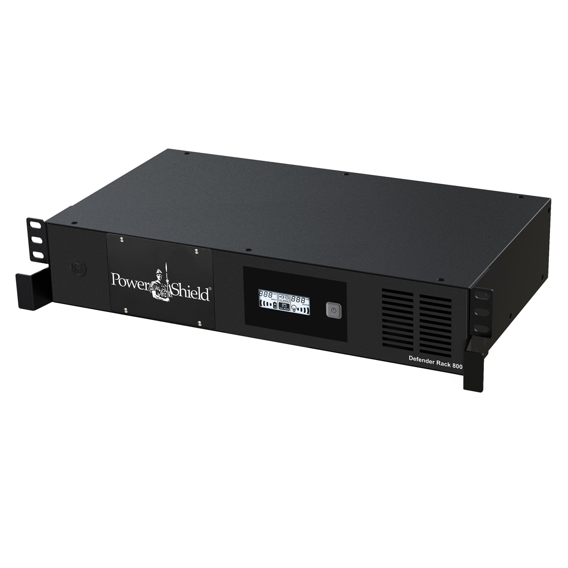 PowerShield Defender RackMount 800VA/480W Line Interactive UPS with AVR, 2RU Shallow Depth, 6 AUS + 2 IEC Outlets, User-Replaceable Battery, 2-Year Warranty