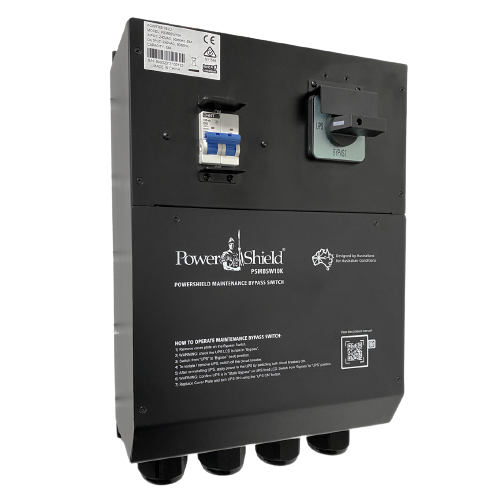 PowerShield PSMBSW10K Wall Mount 1:1 Maintenance Bypass Switch for 6-10kVA UPS, Hardware Interlocked for Safe UPS Maintenance
