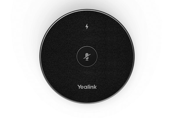 Yealink VCM36-W Wireless Microphone for Video Conferencing – 6m 360° HD Voice Pickup, Full-Duplex, Wireless WiFi, Capacitive Mute, 12h Battery Life