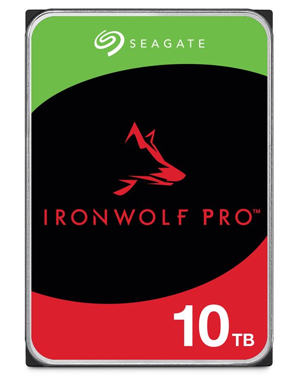 Seagate IronWolf Pro 10TB NAS Hard Drive 3.5" SATA 6Gb/s 7200RPM CMR with 256MB Cache - ST10000NT001, 5-Year Warranty