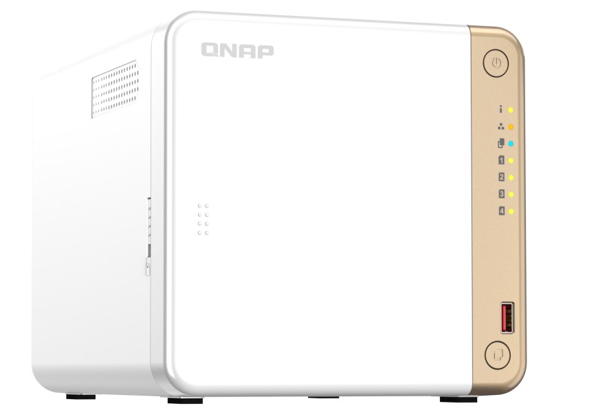 QNAP TS-462-4G 4-Bay Desktop NAS with Intel Celeron N4505 Dual-Core 4GB DDR4, 2.5GbE, 2x M.2 PCIe Gen3 NVMe, HDMI 2.0, PCIe Gen3 Expansion