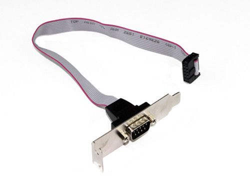 Leader Server Generic DB9 Serial Header Cable with Low Profile Bracket - 30cm Length