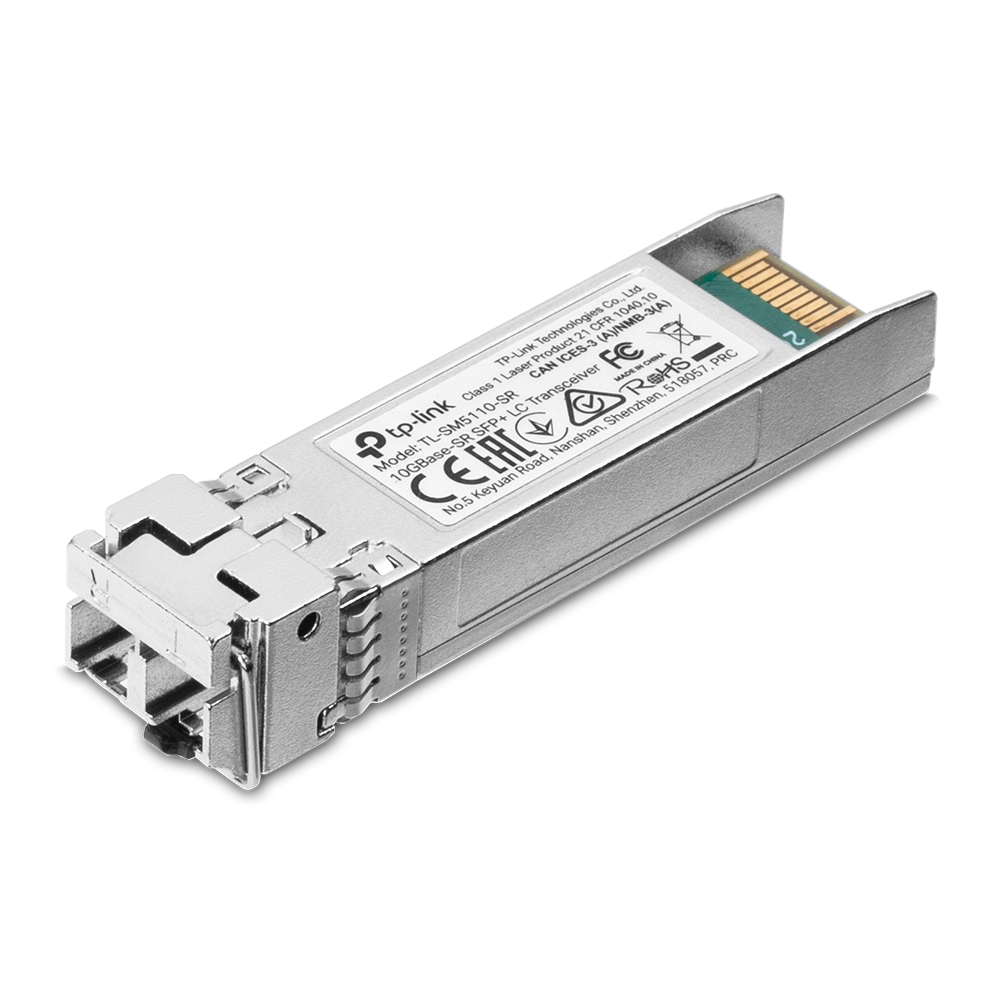 TP-Link TL-SM5110-SR 10GBase-SR SFP+ LC Multi-Mode Fiber Optic Transceiver Module - 10Gbps, Hot-Pluggable, Digital Diagnostic Monitoring, 300m Reach