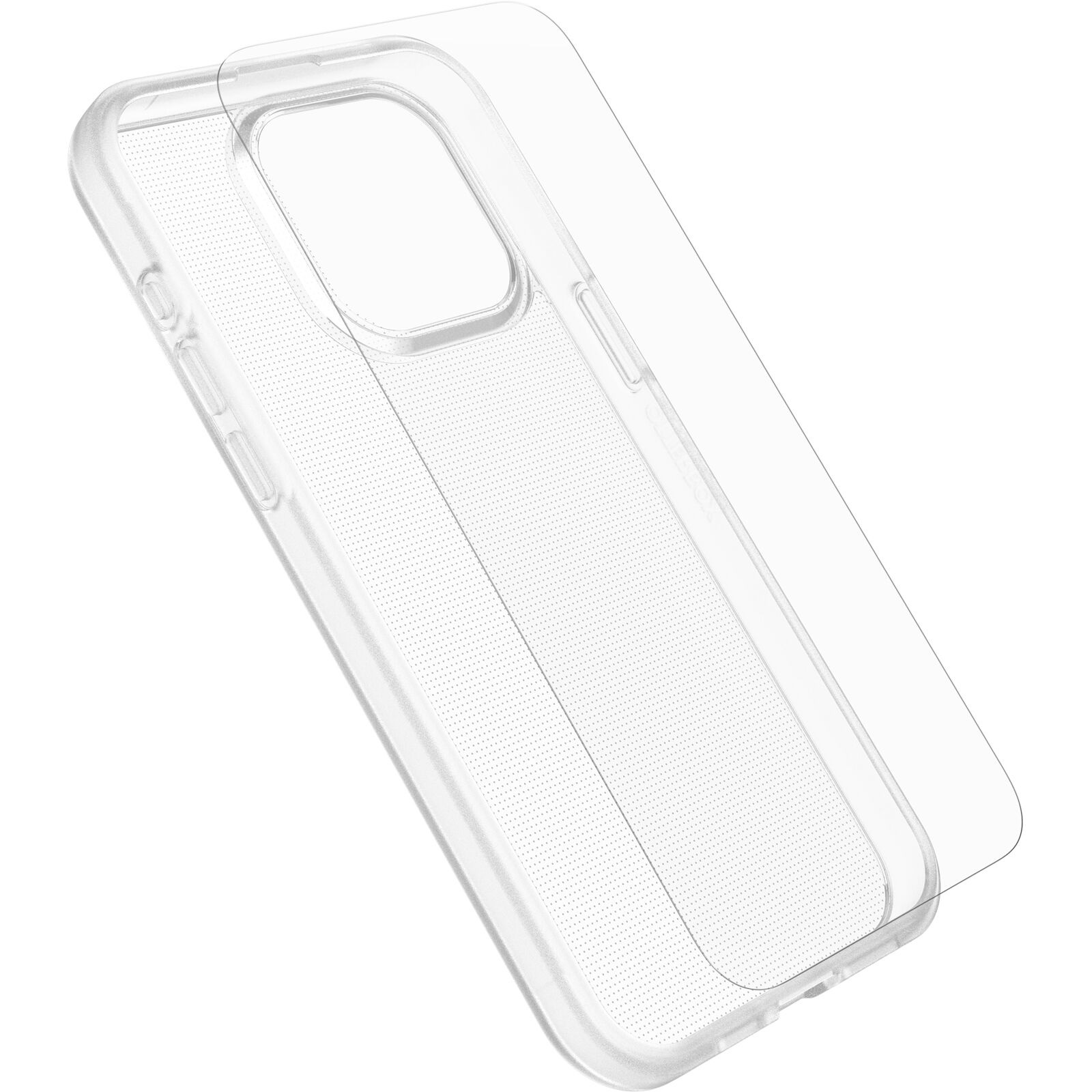 OtterBox React Case with OtterBox Glass Screen Protector for iPhone 15 Plus 6.7" - Clear, DROP+ Military Grade Protection, Anti-Scratch, 7 Years Warranty