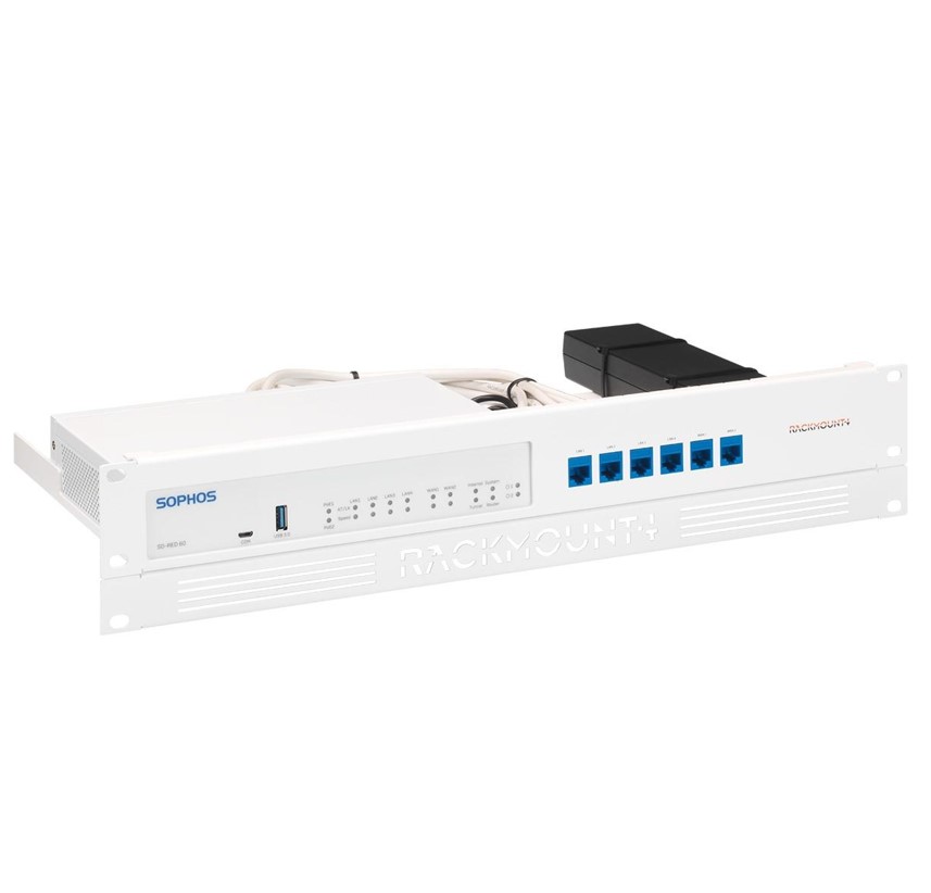 Rackmount.IT RM-SR-T10 Rack Mount Kit for Sophos RED 20 / RED 60 – 1.3U 19" Rackmount with Front Connections & Secured Power Supply