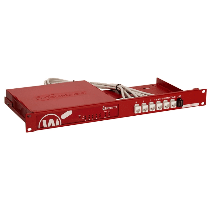 Rackmount.IT RM-WG-T6 1U Rack Mount Kit for WatchGuard Firebox T20/T25/T40/T45/T45-POE with Front-Facing Connections