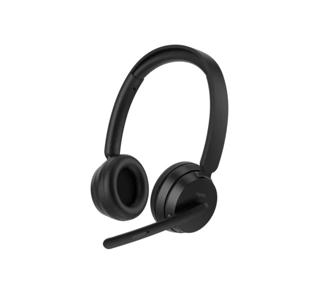 Rapoo H200 Wireless Stereo Headset with Dual-Mode Bluetooth 5.3 & 2.4 GHz, Noise-Cancelling Mic, 40mm Drivers, 15 Hour Battery Life