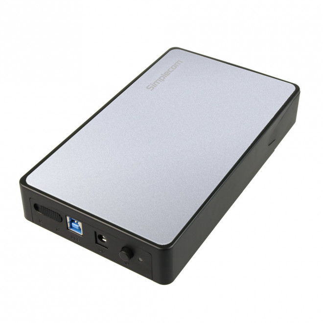 Simplecom SE325 Tool Free 3.5" SATA HDD to USB 3.0 Hard Drive Enclosure - Fast, Tool-Free Installation, UASP Support, Silver