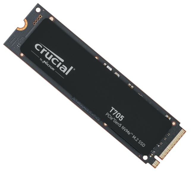 Crucial T705 4TB PCIe Gen5 NVMe M.2 SSD - 14100/12600 MB/s R/W, 2400TBW Endurance, DirectStorage, for Intel 14th Gen & AMD Ryzen 7000