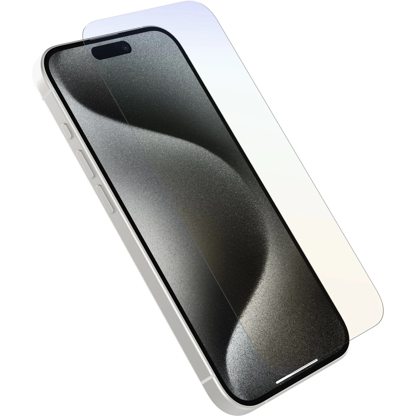 OtterBox Premium Pro Glass Antimicrobial Anti-Blue Light Screen Protector for Apple iPhone 15 Pro 6.1" Clear, 9H Hardness, Scratch & Drop Resistant