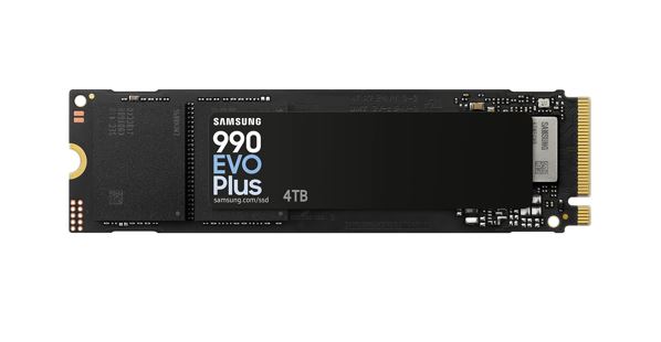 Samsung 990 EVO Plus 4TB PCIe Gen 4 NVMe M.2 SSD - 7,250MB/s Read, 6,300MB/s Write, V-NAND TLC, AES 256-bit Encryption, 5-Year Warranty