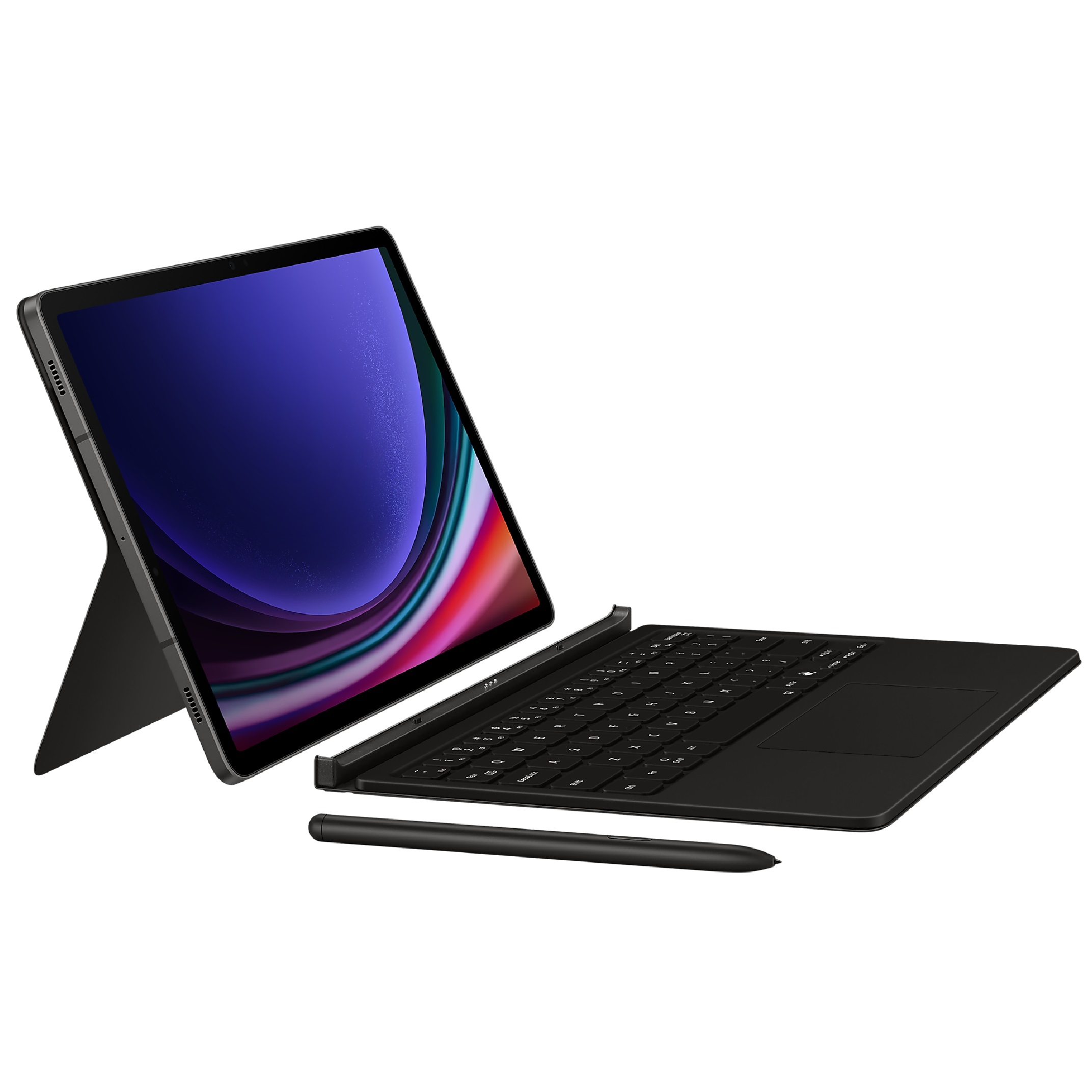 Samsung Galaxy Tab S10 Lite/S10 FE/S9/S9 FE Book Cover Keyboard with AI Key, Touchpad & 150° Adjustable Hinge - Black EF-DX725UBEGWW
