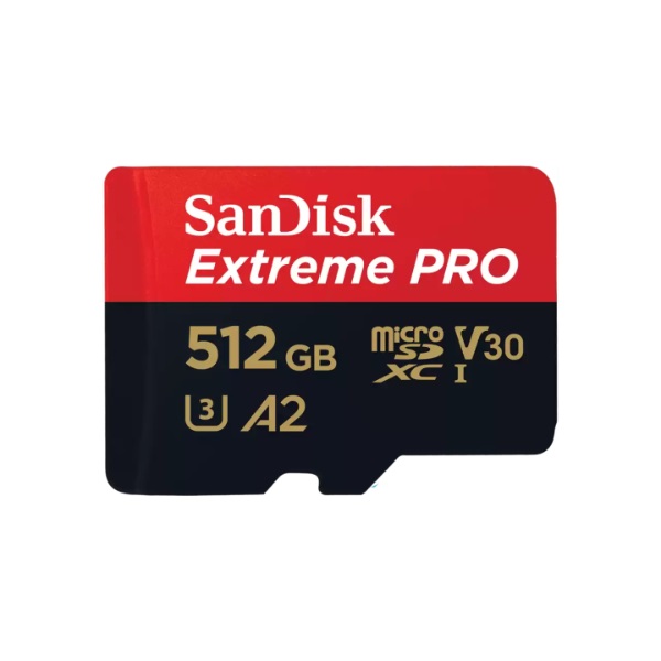 SanDisk Extreme PRO 512GB microSDXC UHS-I Memory Card | 140MB/s Write Speed, 200MB/s Read Speed, 4K UHD Video, A2 Rated, Durable Design