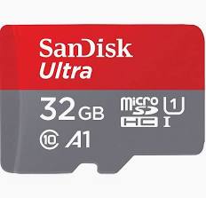 SanDisk Ultra 32GB microSDHC SDXC UHS-I Memory Card 120MB/s Class 10 A1 with SD Adapter for Android Smartphones & Tablets Full HD Video