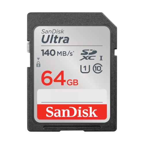 SanDisk Ultra 64GB SDHC SDXC UHS-I Memory Card 140MB/s Class 10 Full HD Video Waterproof Shockproof X-Ray Proof for Digital Cameras