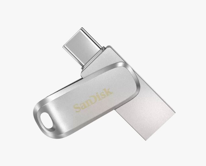 SanDisk Ultra Dual Drive Luxe 1TB USB 3.2 Gen 1 Type-C & Type-A Flash Drive Metal Swivel Design 400MB/s Read Speed 5-Year Warranty