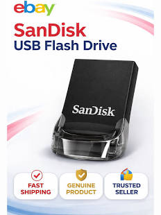 SanDisk Ultra Fit 32GB USB 3.2 Gen 1 Flash Drive Compact High-Speed Storage with Password Protection and 5-Year Warranty