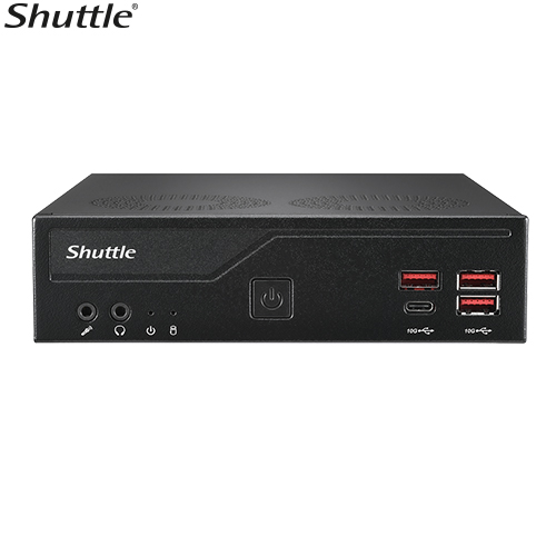 Shuttle DB860 Slim Mini PC Barebone with Intel Core Ultra LGA1851, DDR5-5600, Quad Display, Dual LAN & USB4, 1.3L Compact PC