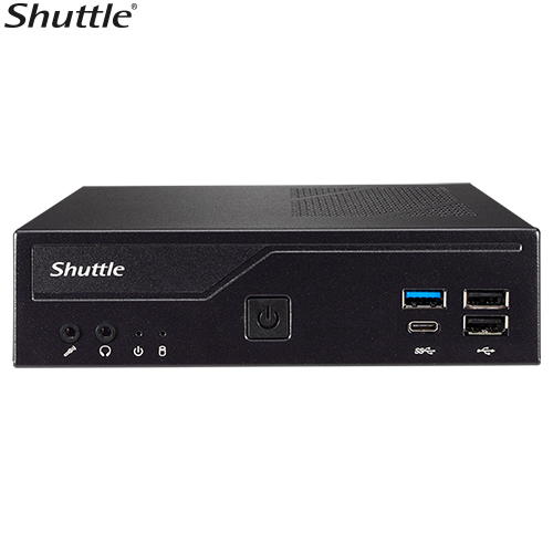 Shuttle DH610 V2 Slim Mini PC Barebone - Intel 12th/13th/14th Gen LGA1700, DDR5 up to 96GB, Dual LAN, Triple Display, 120W Adapter