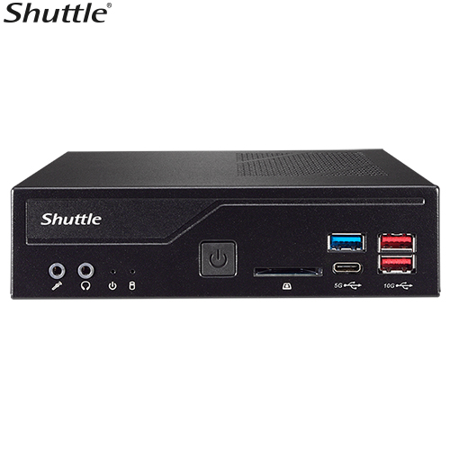 Shuttle DH670 Slim Mini PC Barebone - Intel 12th/13th Gen LGA1700, Dual DDR4-3200, Quad 4K Outputs, Dual LAN, 120W PSU