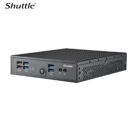 Shuttle XPC Slim DS50U5 Fanless Mini PC - Intel Core i5-1335U (15W), Dual DDR5-5200 SO-DIMM, 2x M.2 2280, Triple Display (HDMI 2.0b, DP 1.4, VGA), Dual LAN (2.5GbE + 1GbE), COM Port, 90W Adapter
